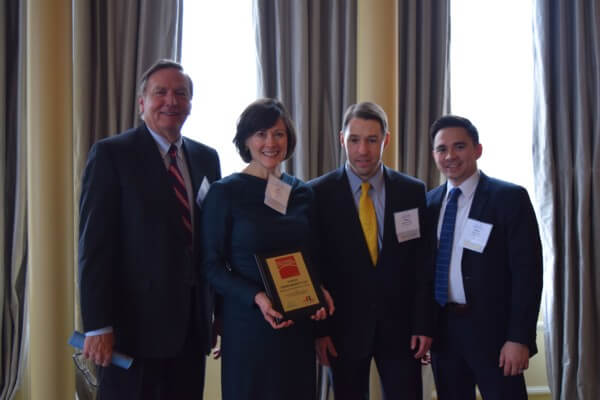 The winning law firm 2018 Hon. Richard B. Teitelman Memorial St. Louis Pro Bono Challenge Awards was Dowd Bennett LLP, which reported an average of 69 hours per attorney.