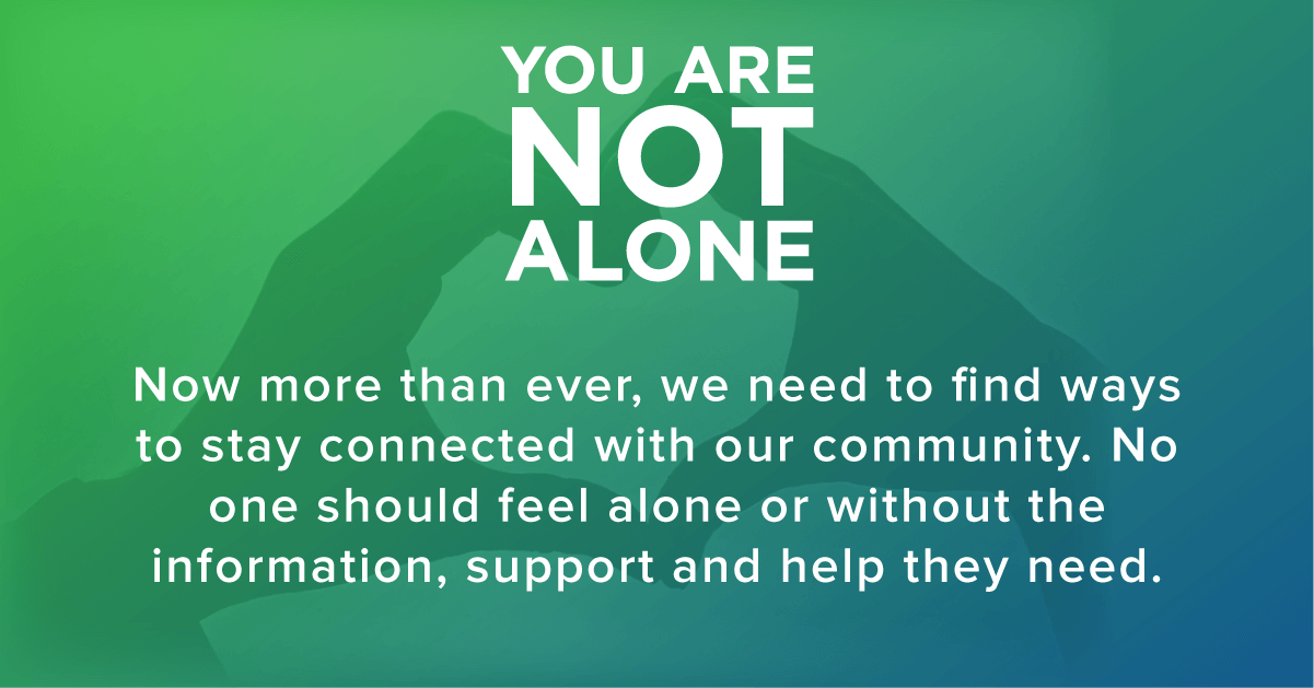 You Are Not Alone graphic from NAMI